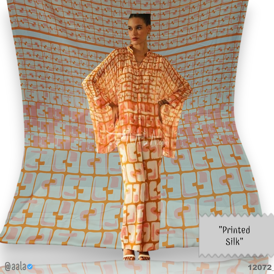 Printed Silk Blend 44-Inches PRINTED Per-Pc #12072
