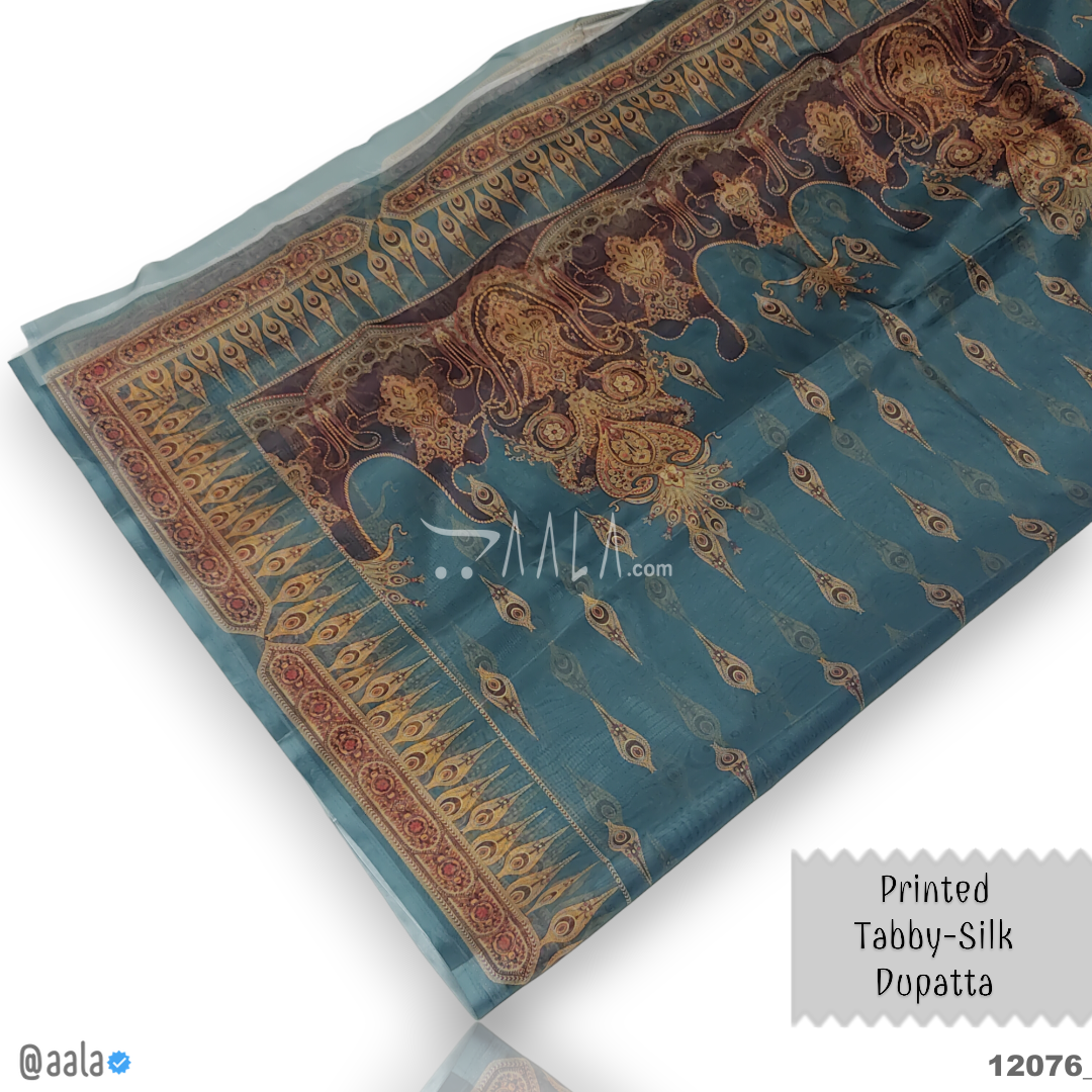 Printed-Tabby Organza Blend Dupatta-32-Inches PRINTED 2.25-Metres #12076