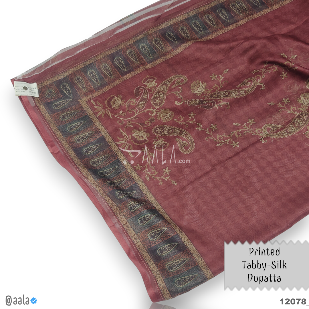 Printed-Tabby Organza Blend Dupatta-32-Inches PRINTED 2.25-Metres #12078