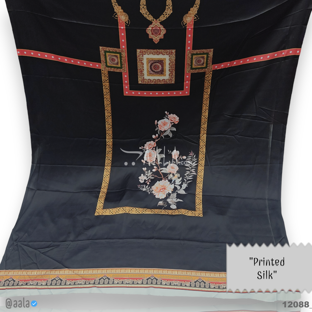 Printed Silk Blend 44-Inches PRINTED Per-Pc #12088