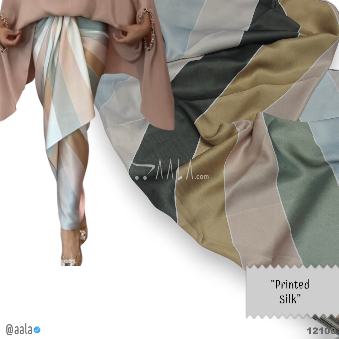 Printed Silk Blend 44-Inches PRINTED Per-Metre #12100