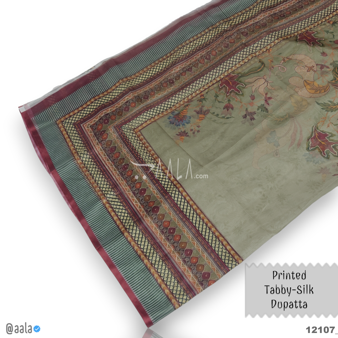 Printed-Tabby Organza Blend Dupatta-32-Inches PRINTED 2.25-Metres #12107