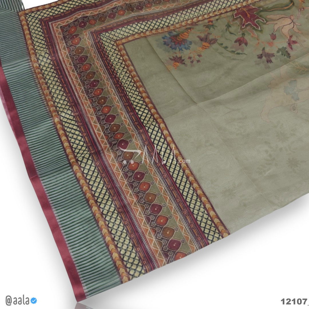Printed-Tabby Organza Blend Dupatta-32-Inches PRINTED 2.25-Metres #12107