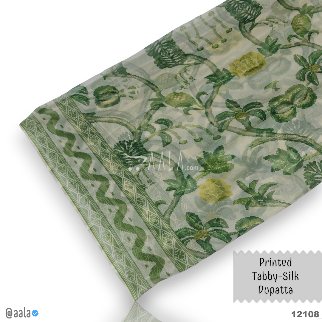 Printed-Tabby Organza Blend Dupatta-32-Inches PRINTED 2.25-Metres #12108