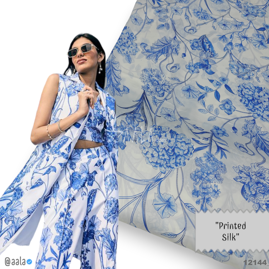 Printed Silk Blend 44-Inches PRINTED Per-Metre #12144