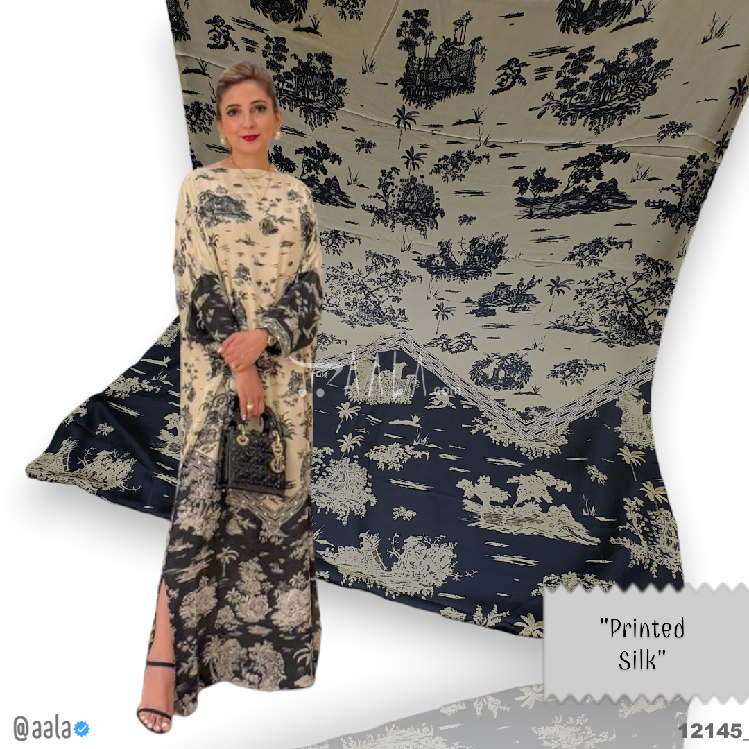 Printed Silk Blend 44-Inches PRINTED Per-Pc #12145