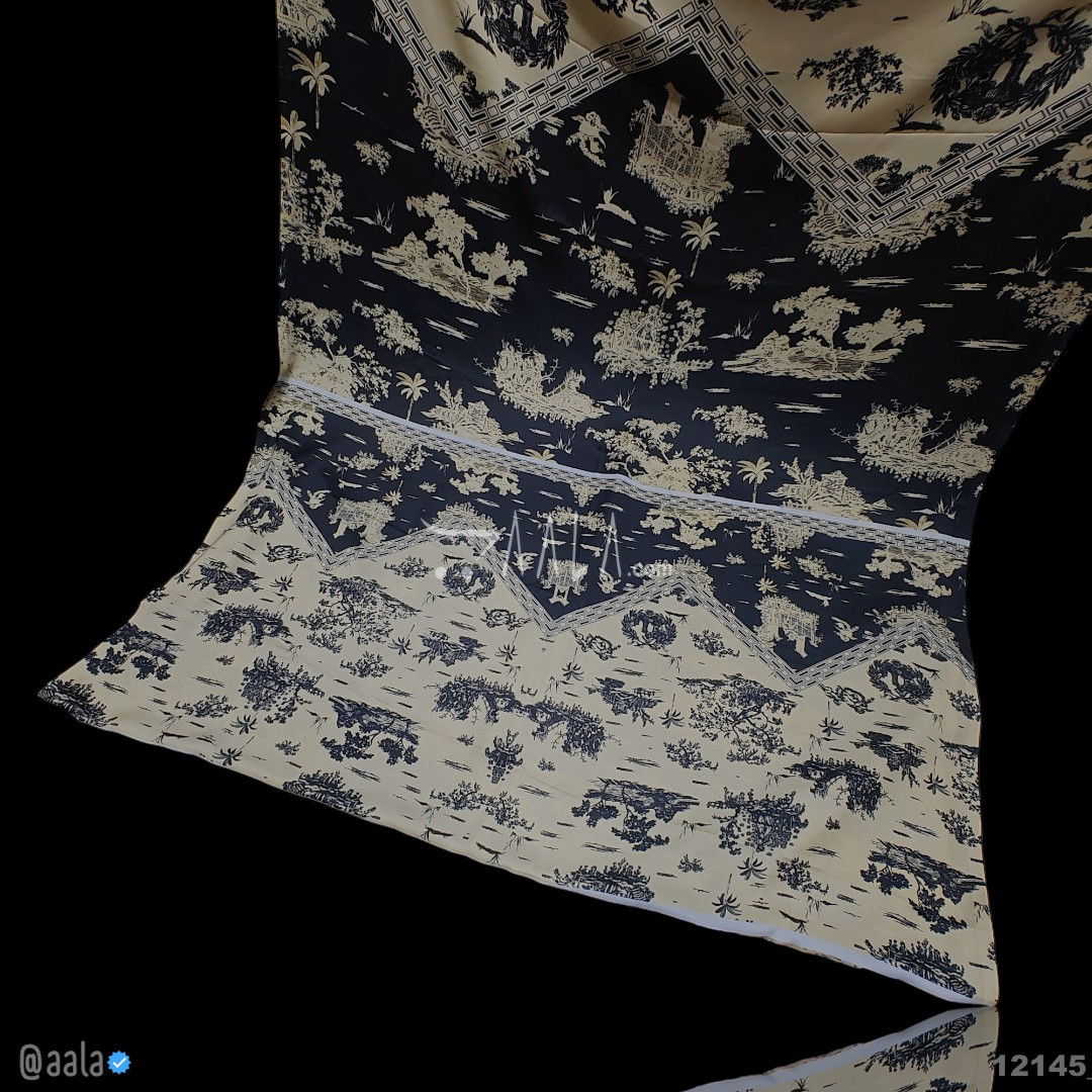 Printed Silk Blend 44-Inches PRINTED Per-Pc #12145