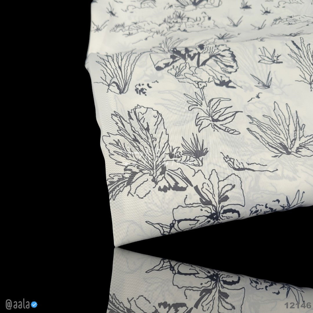 Printed Silk Blend 44-Inches PRINTED Per-Metre #12146