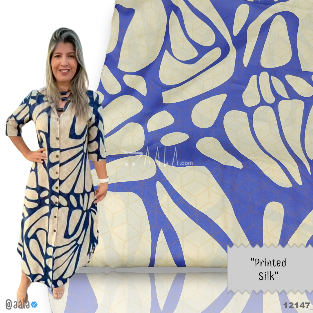 Printed Silk Blend 44-Inches PRINTED Per-Metre #12147