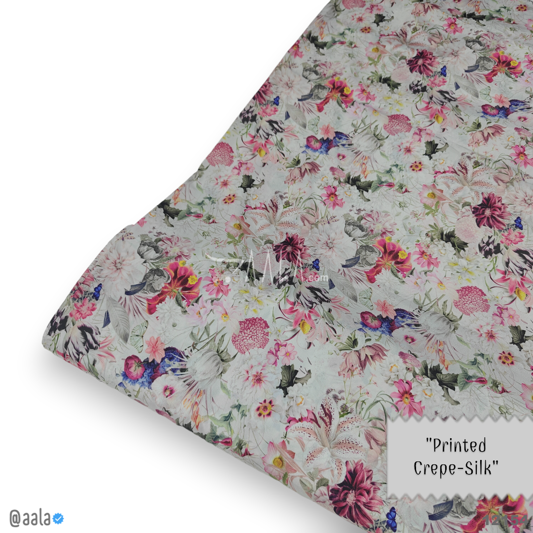 Printed-Silk Crepe Blend 44-Inches PRINTED Per-Metre #12154