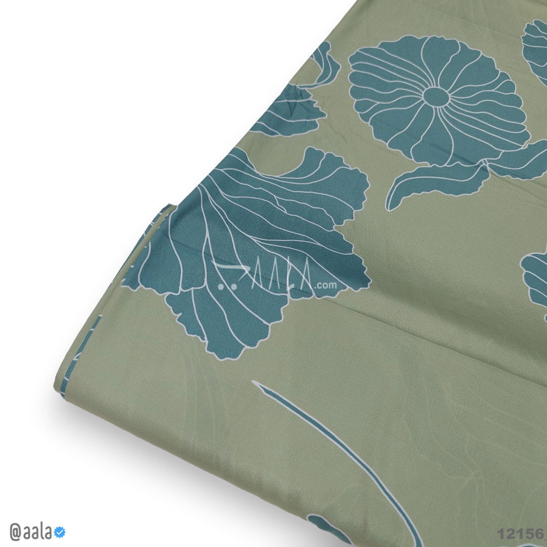 Printed-Silk Crepe Blend 44-Inches PRINTED Per-Metre #12156