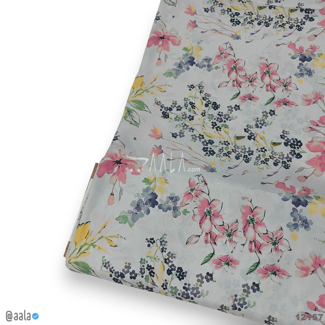 Printed-Silk Crepe Poly-ester 44-Inches PRINTED Per-Metre #12157