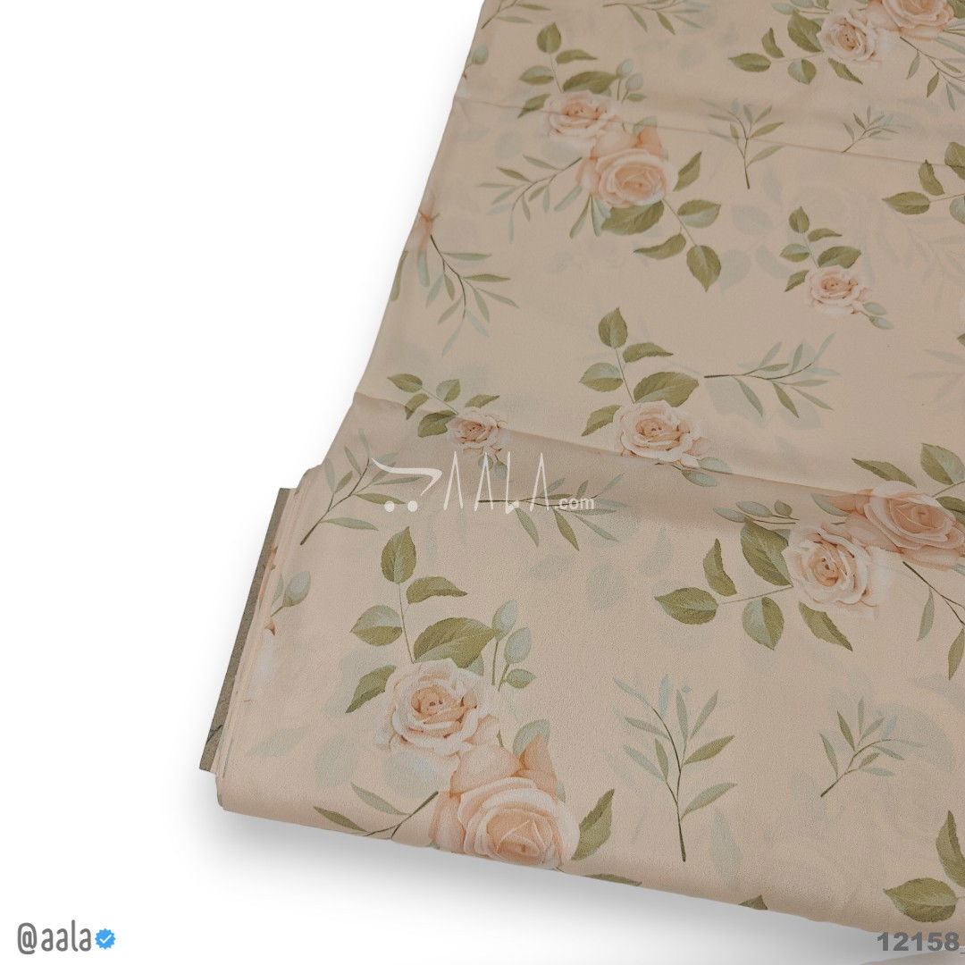 Printed-Silk Crepe Blend 44-Inches PRINTED Per-Metre #12158