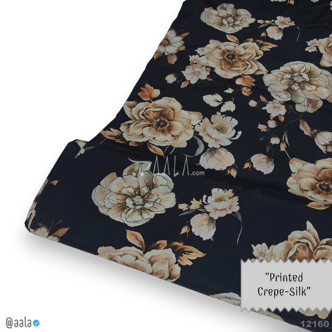 Printed-Silk Crepe Blend 44-Inches PRINTED Per-Metre #12160