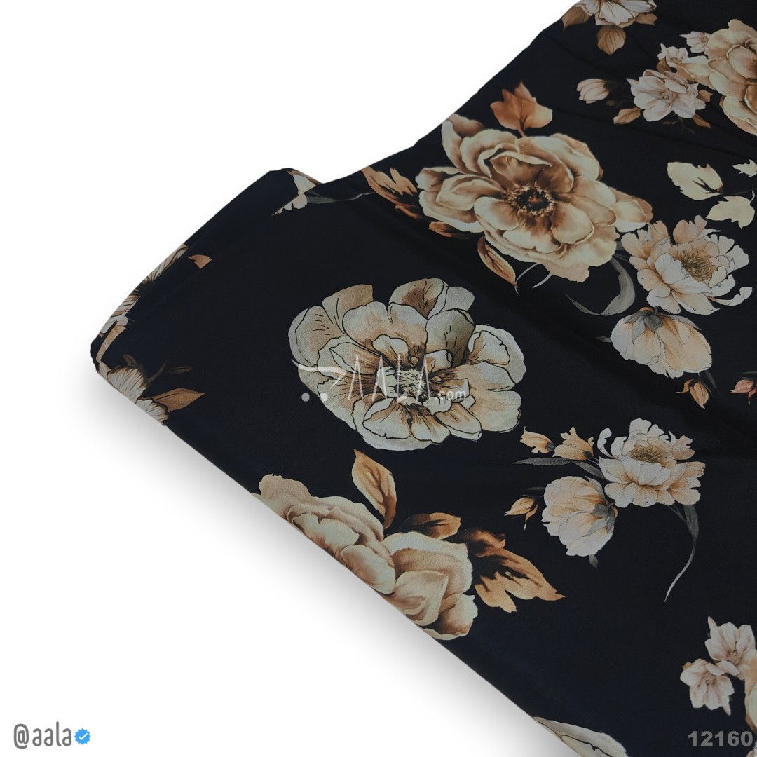 Printed-Silk Crepe Blend 44-Inches PRINTED Per-Metre #12160