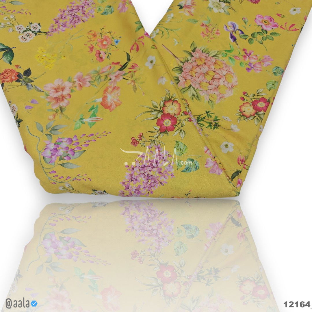 Printed-Silk Crepe Blend 44-Inches PRINTED Per-Metre #12164