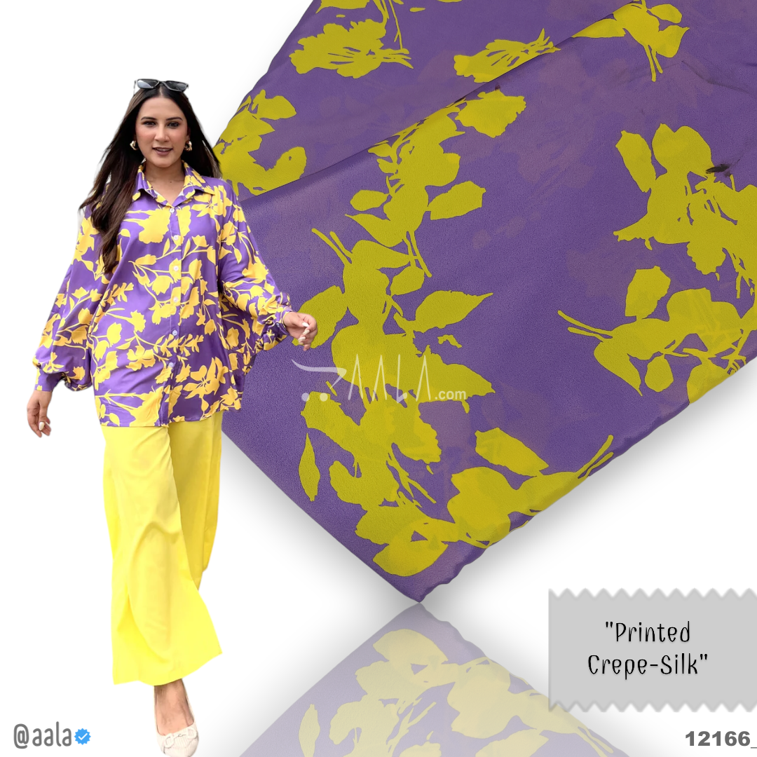Printed-Silk Crepe Blend 44-Inches PRINTED Per-Metre #12166