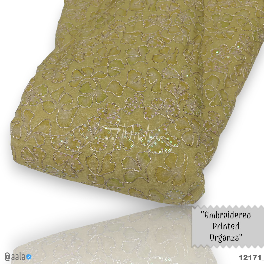 Embroidered Organza Viscose 44-Inches ASSORTED Per-Metre 
