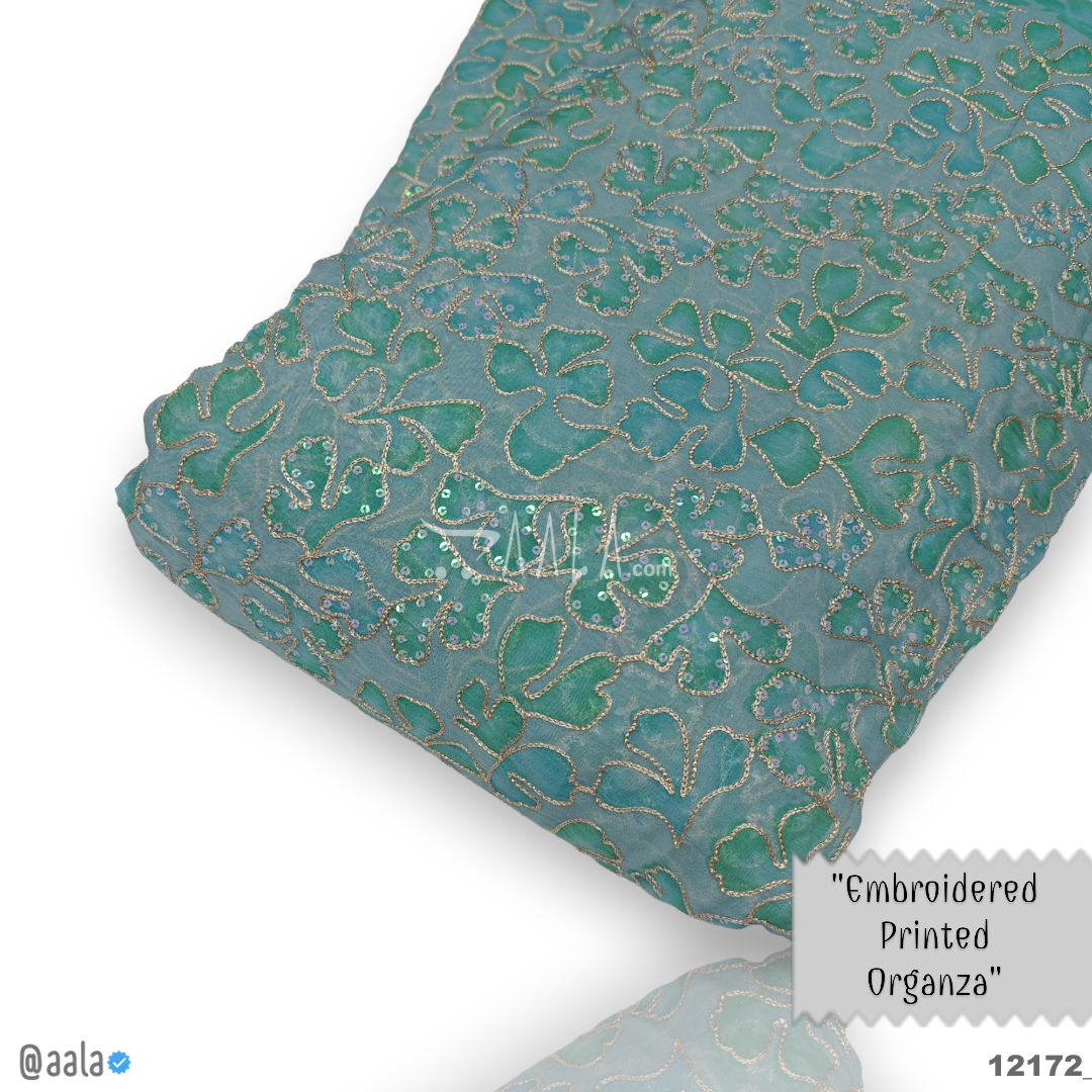 Embroidered Organza Viscose 44-Inches ASSORTED Per-Metre #12173