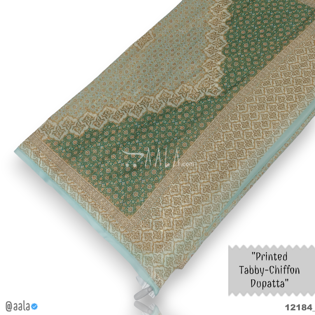 Printed-Tabby Chiffon Blend Dupatta-32-Inches PRINTED 2.25-Metres #12184