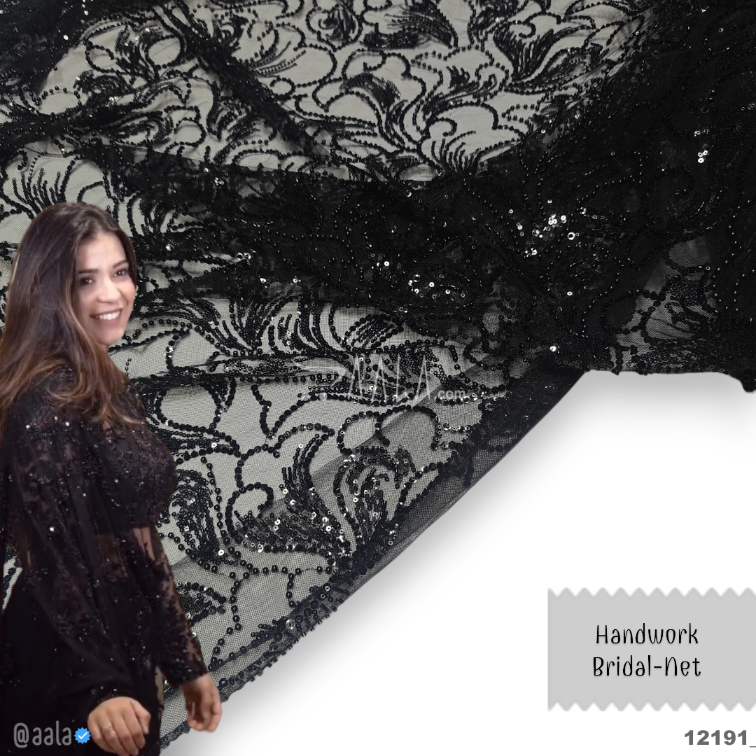 Handwork Net Blend 58-Inches BLACK Per-Metre #12191
