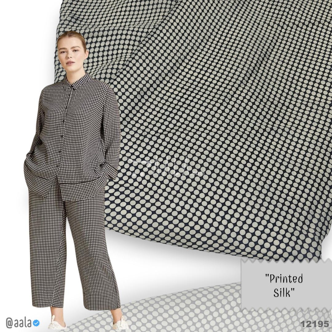 Printed Silk Blend 44-Inches PRINTED Per-Metre #12195