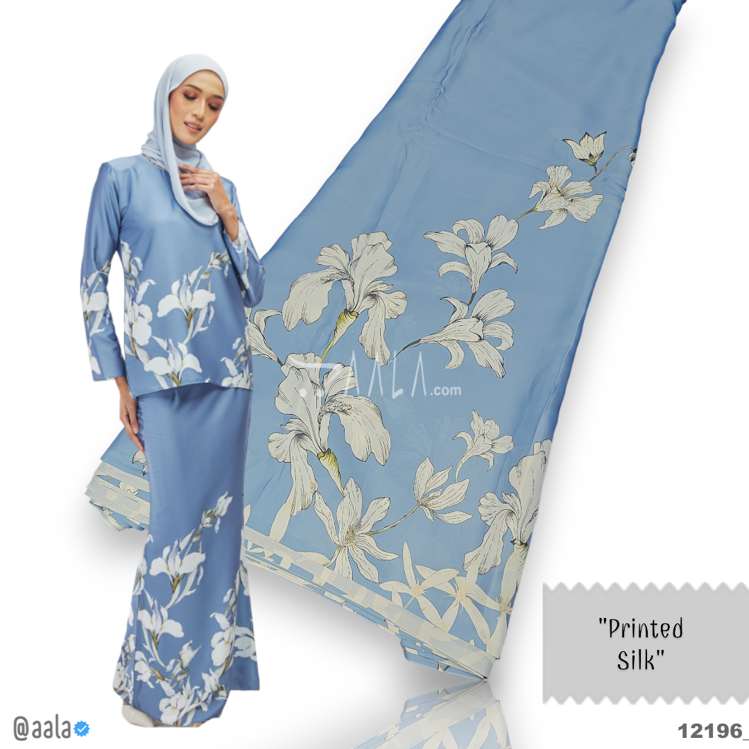 Printed Silk Blend 44-Inches PRINTED Per-Metre #12196
