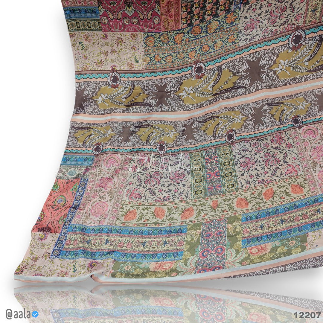 Printed Silk Blend 44-Inches PRINTED Per-Pc #12207