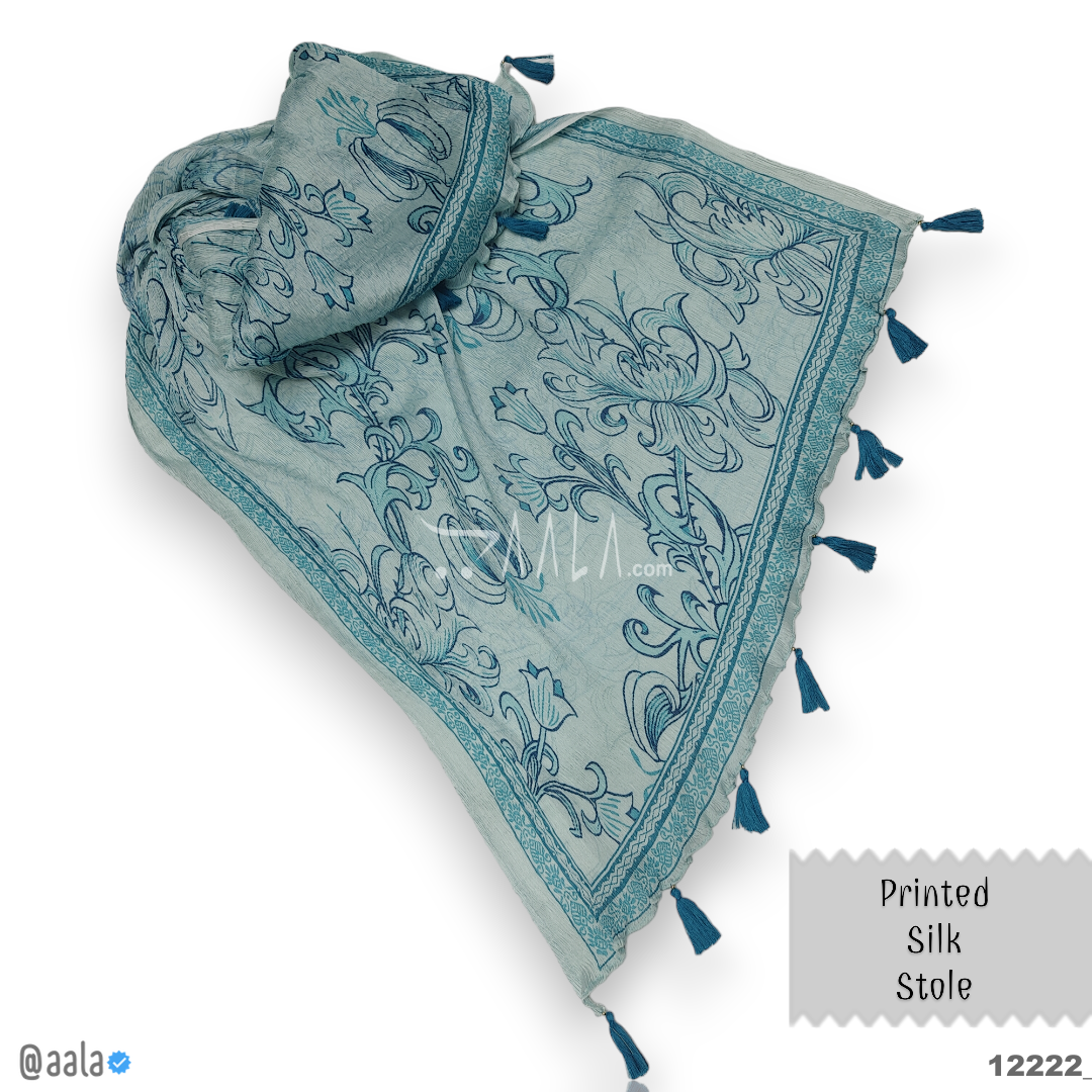 Printed Silk Blend Dupatta-20-Inches PRINTED 2.25-Metres 