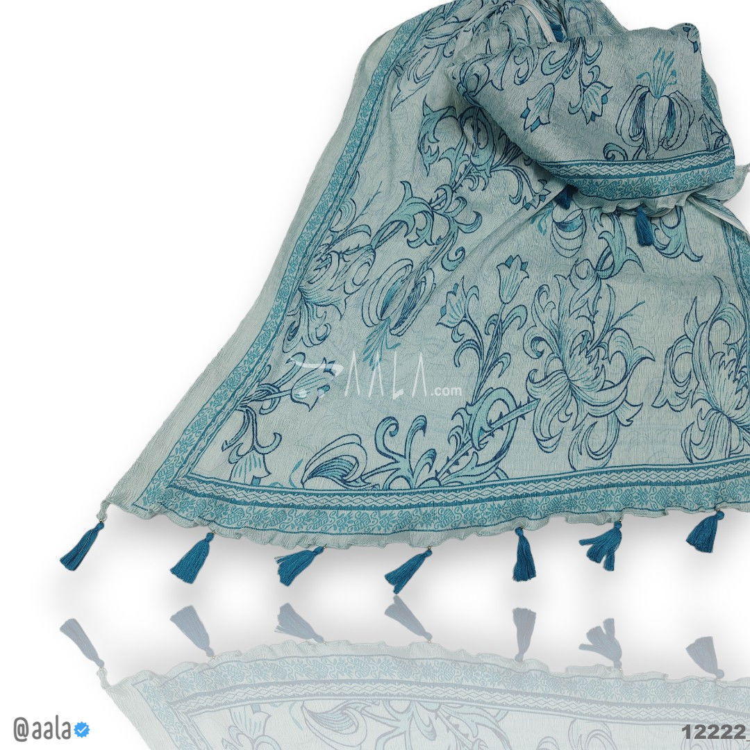 Printed Silk Blend Dupatta-20-Inches PRINTED 2.25-Metres 
