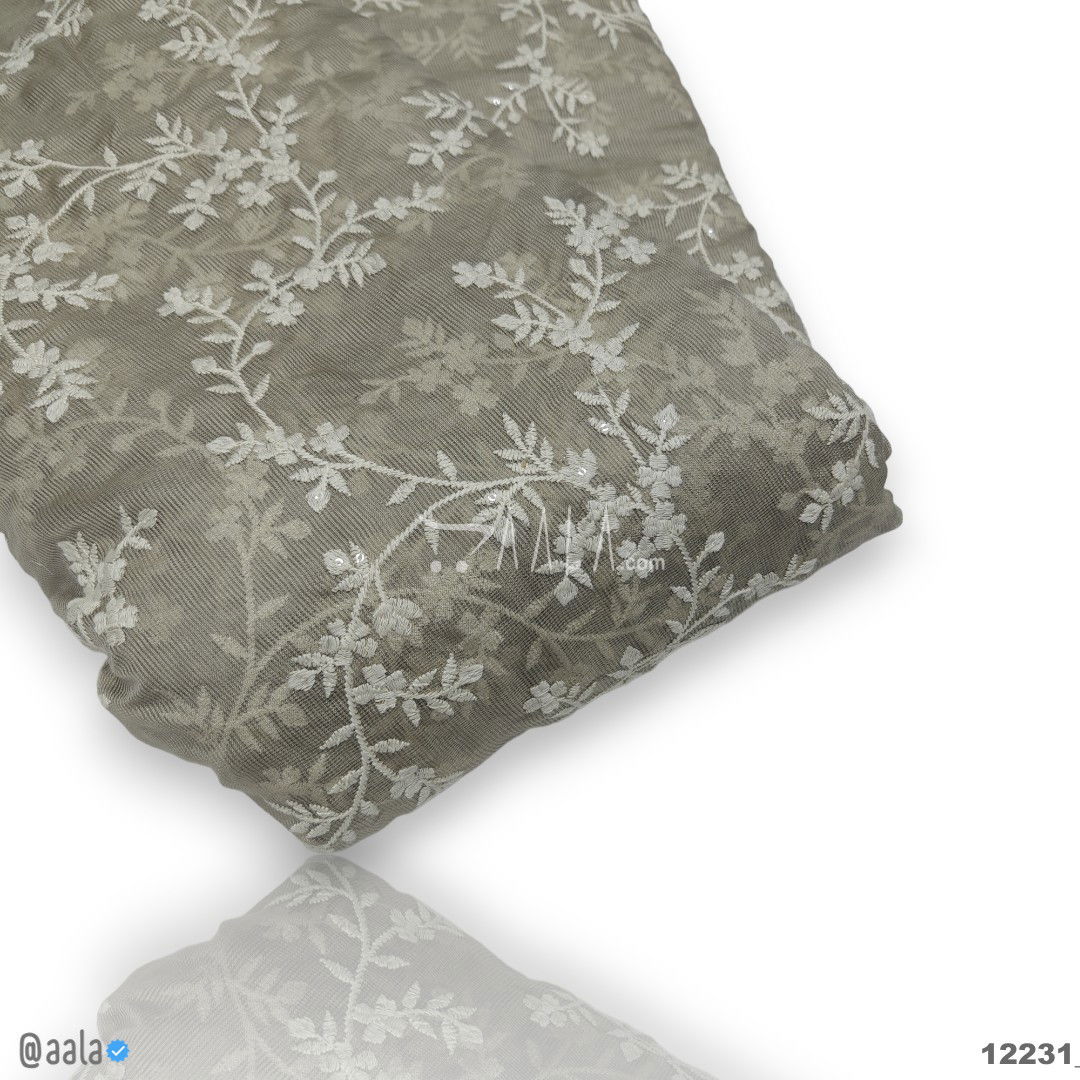 Embroidered-Kota Cotton Cotton 44-Inches BIEGE Per-Metre #12231