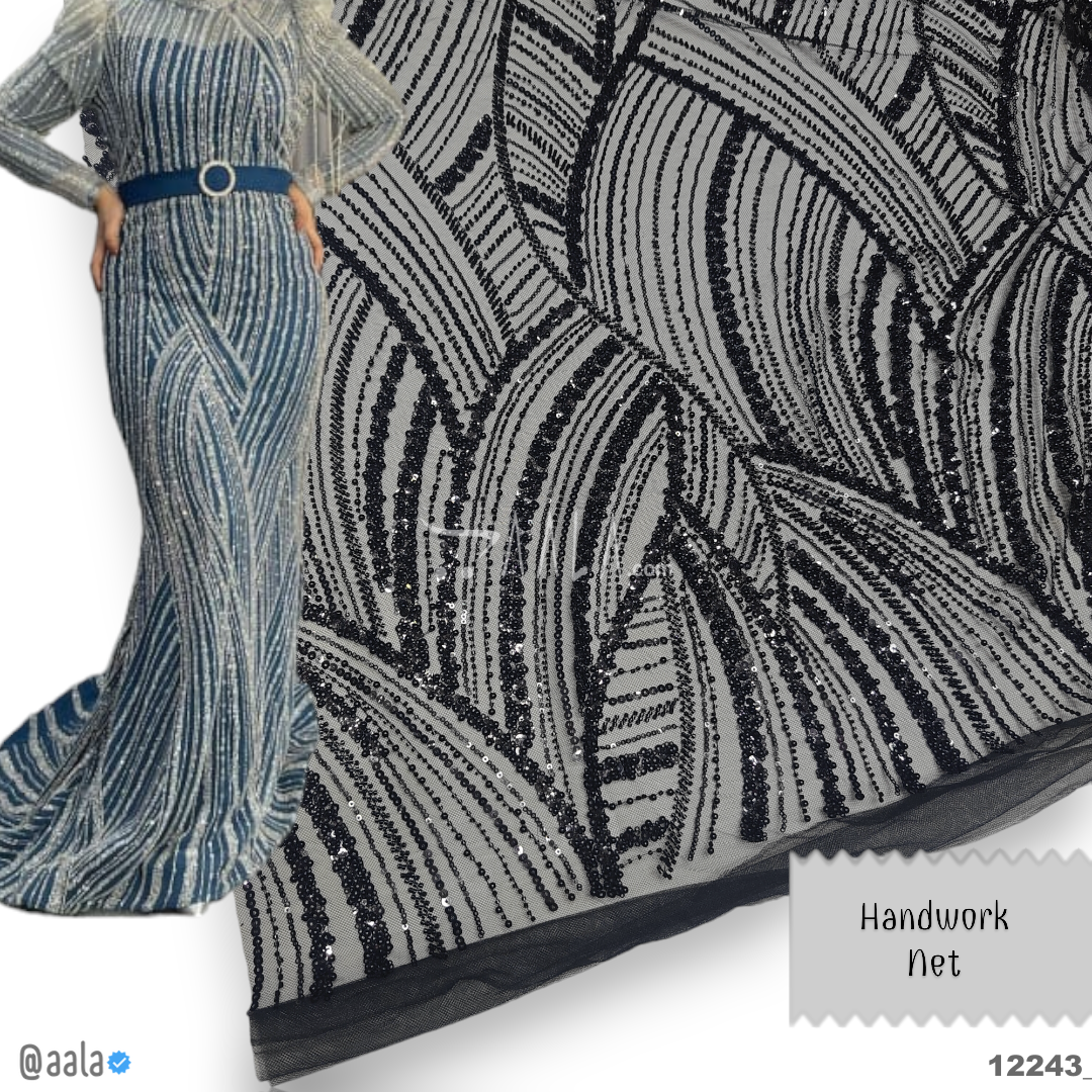 Handwork Net Blend 58-Inches BLACK Per-Metre #12243