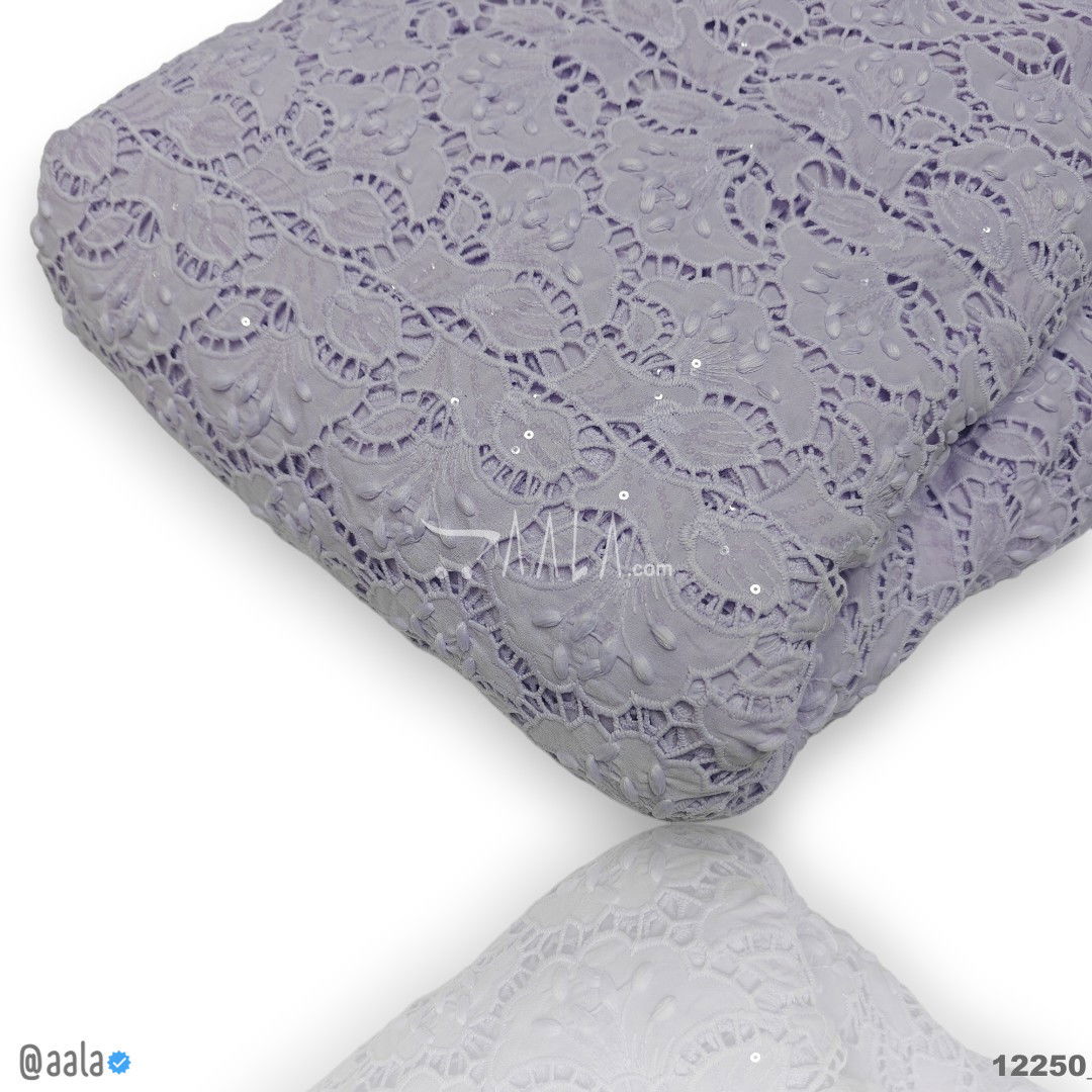 Cutwork Cotton Cotton 52-Inches LILAC Per-Metre #12250