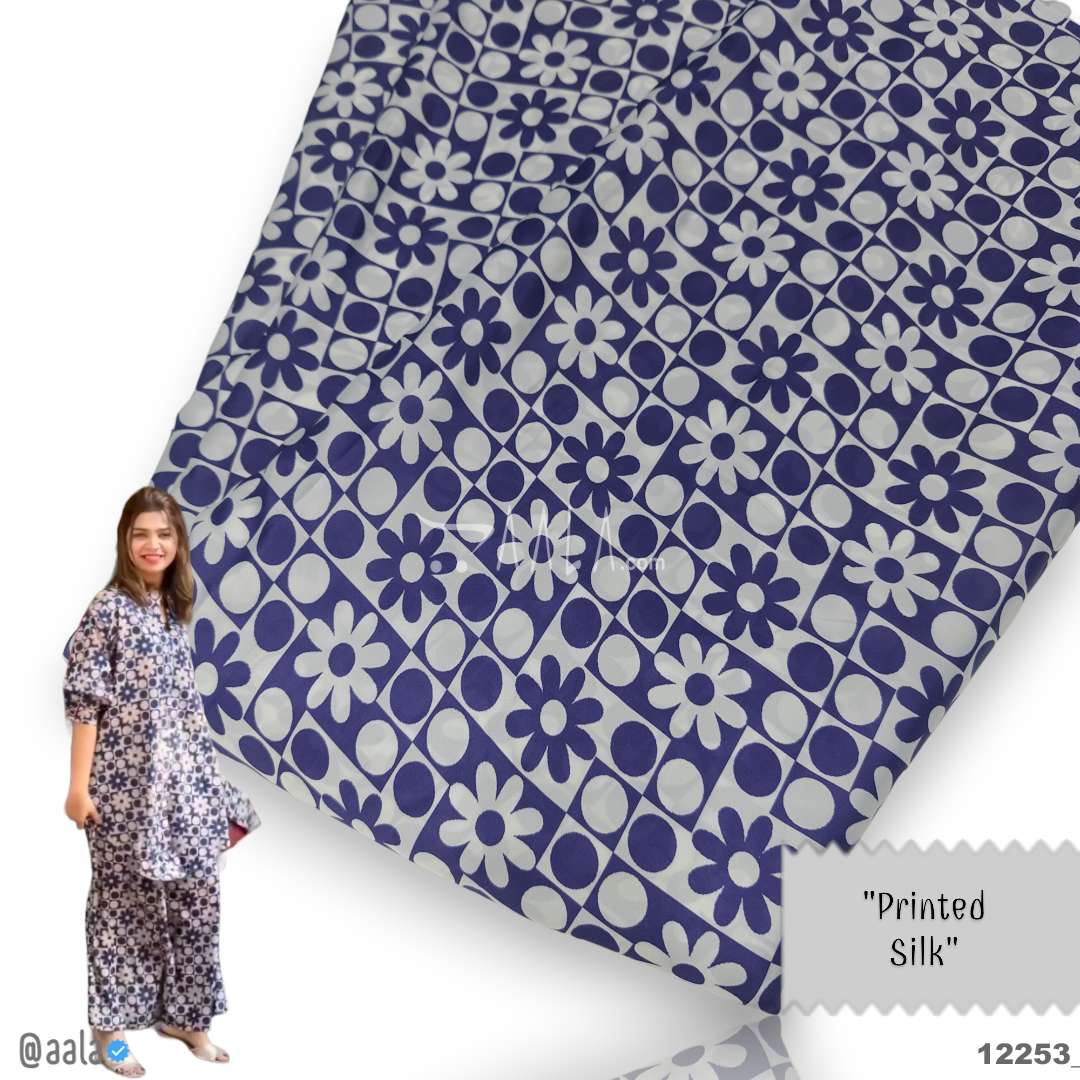 Printed Silk Blend 44-Inches PRINTED Per-Metre #12253