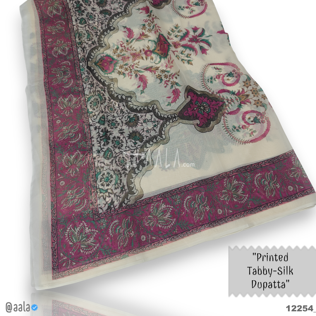 Printed-Tabby Chiffon Blend Dupatta-32-Inches PRINTED 2.25-Metres 