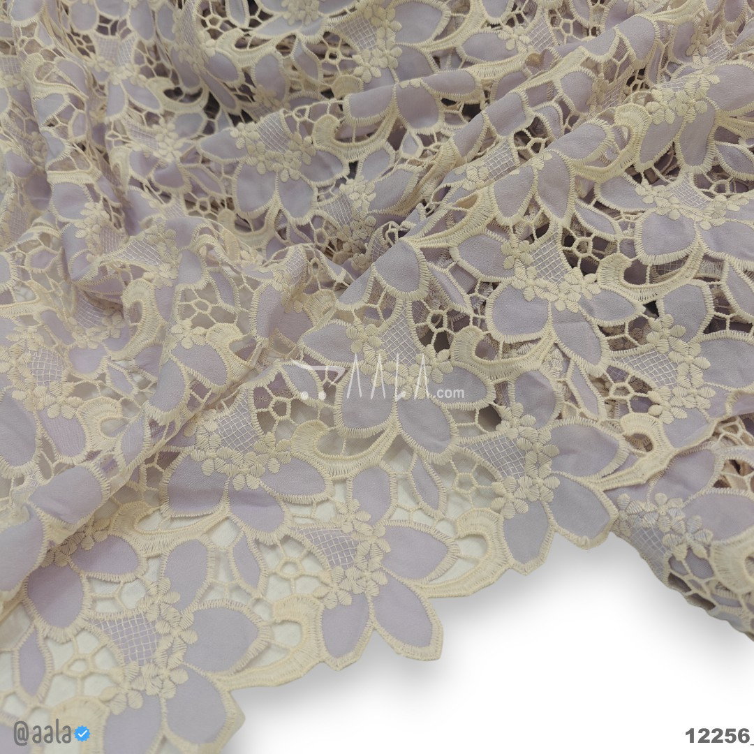 Cutwork Cotton Cotton 52-Inches LILAC Per-Metre 