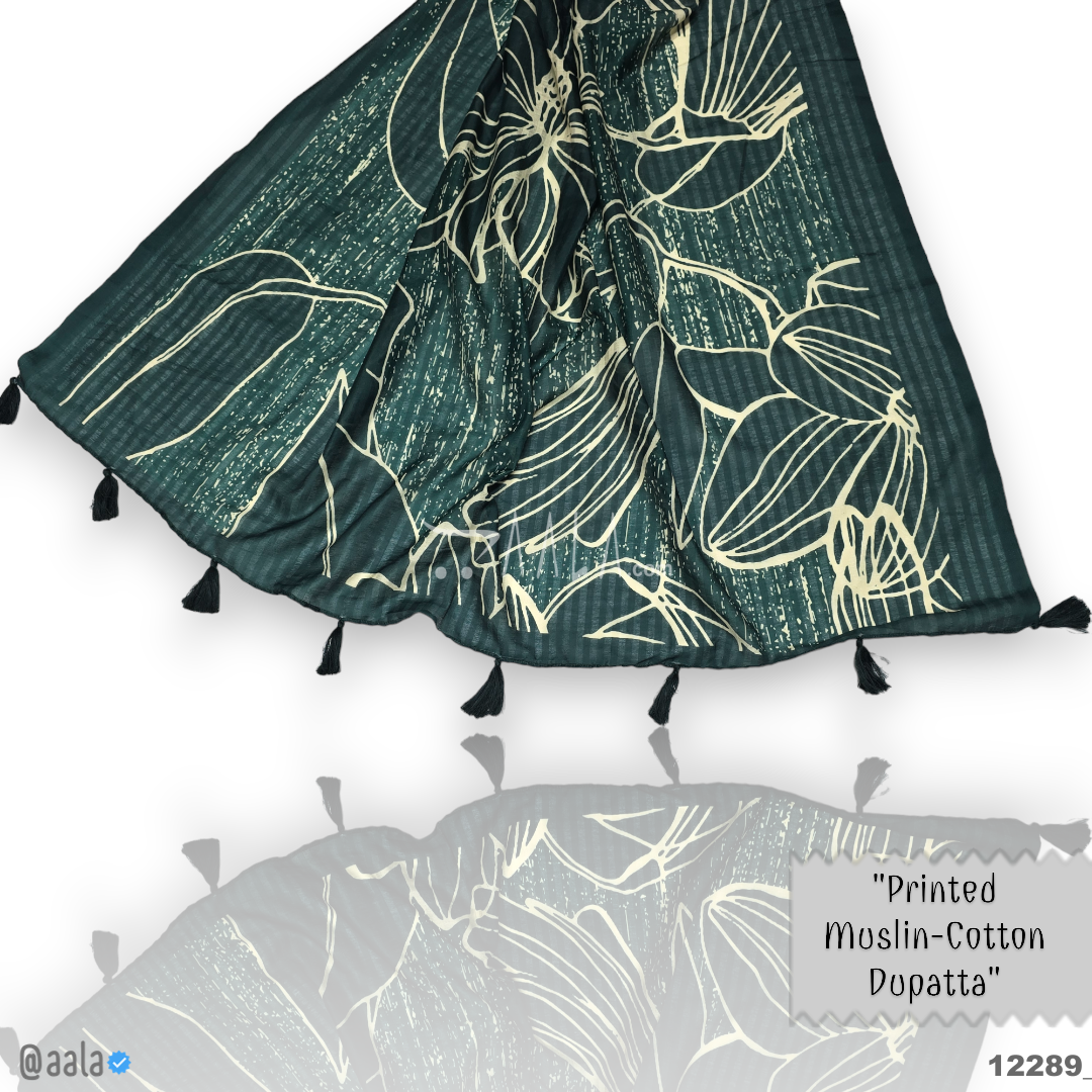 Printed-Muslin Cotton Cotton Dupatta-36-Inches PRINTED 2.25-Metres 