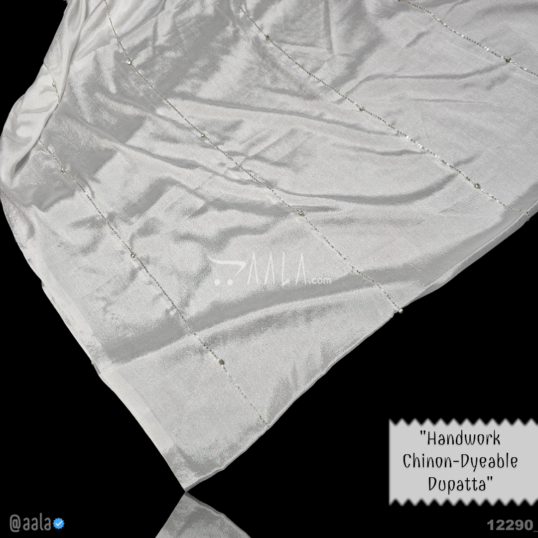 Handwork Chinon Nylon Dupatta-36-Inches DYEABLE 2.25-Metres #12290
