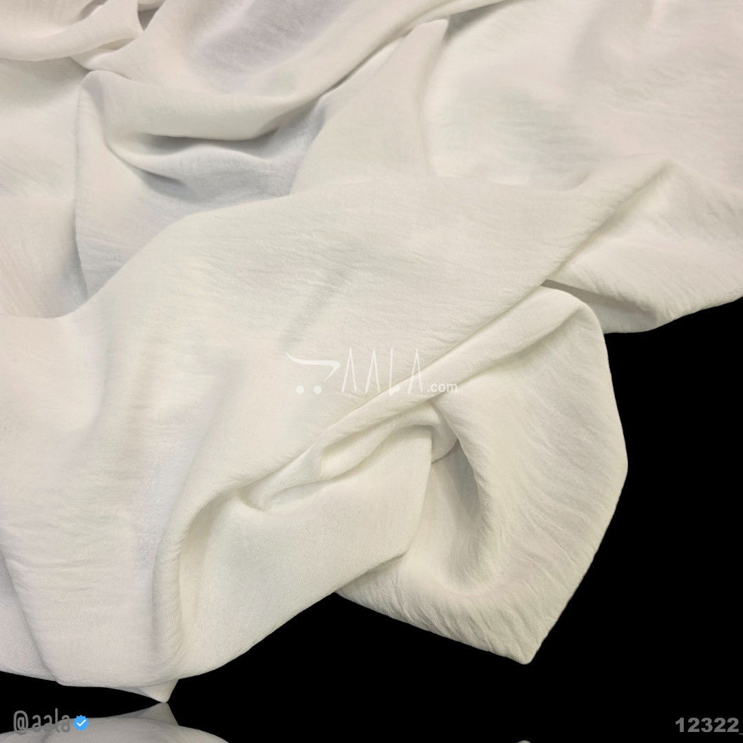 Crumble Double-Georgette Blend 58-Inches WHITE Per-Metre 
