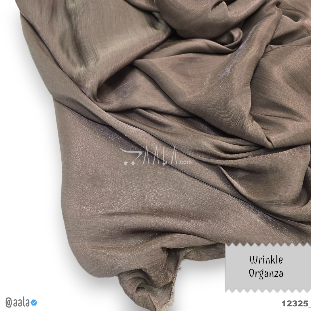 Wrinkle Organza Blend 58-Inches BROWN Per-Metre #12325