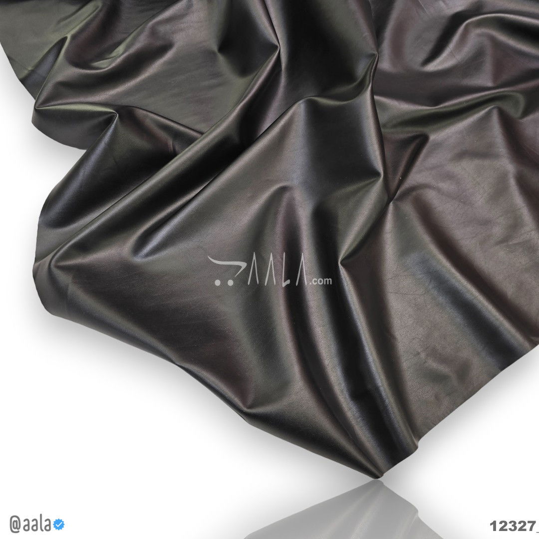 Leather Velvet Blend 58-Inches BLACK Per-Metre #12327