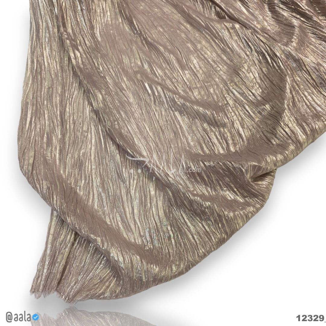 Foil-Pleat Georgette Blend 44-Inches GOLD Per-Metre #12329