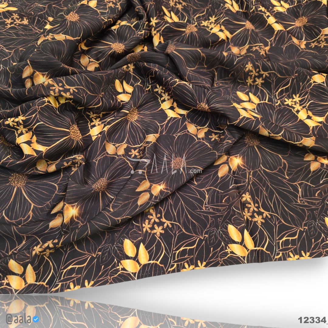 Printed-Silk Crepe Blend 44-Inches PRINTED Per-Metre #12334