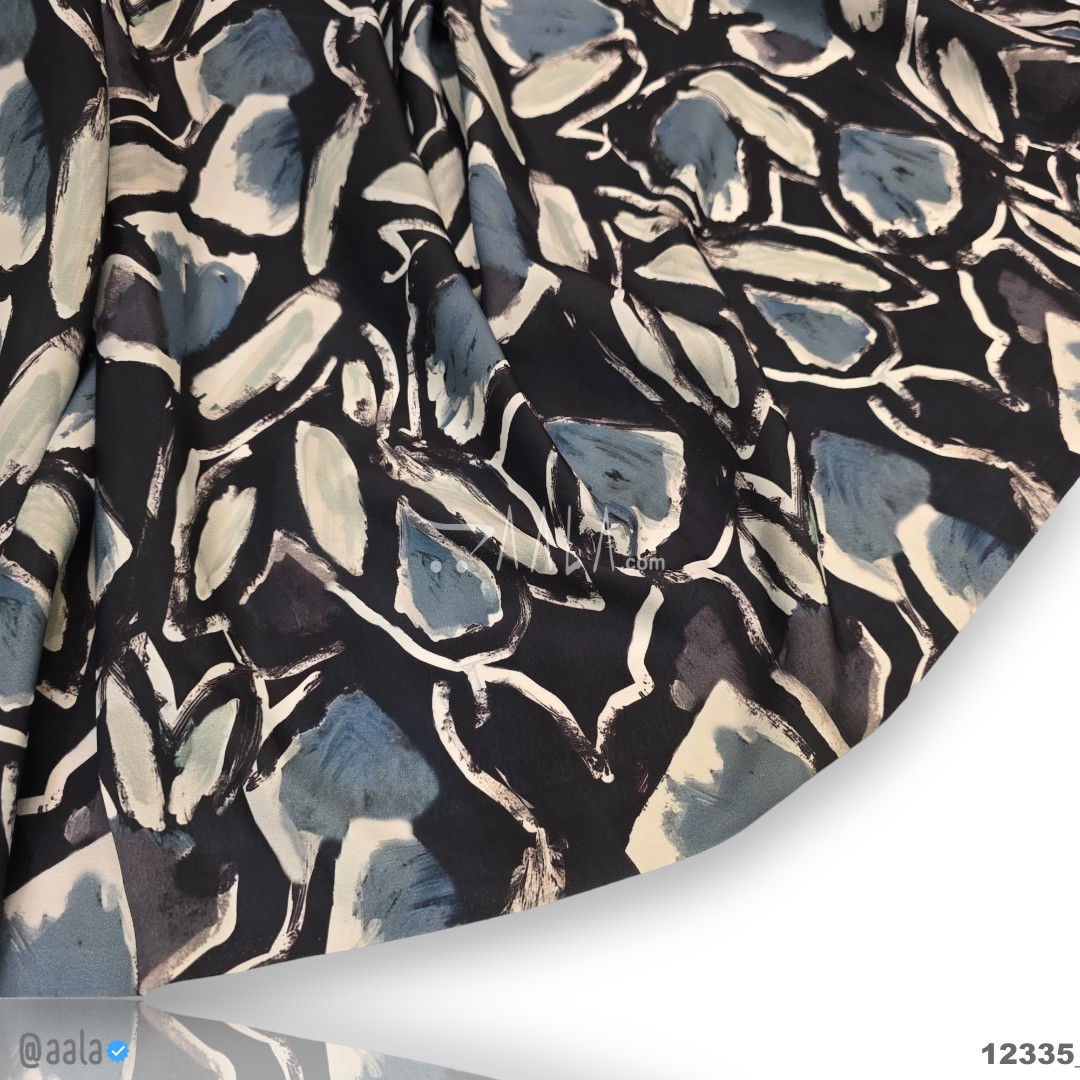Printed-Silk Crepe Blend 44-Inches PRINTED Per-Metre #12335