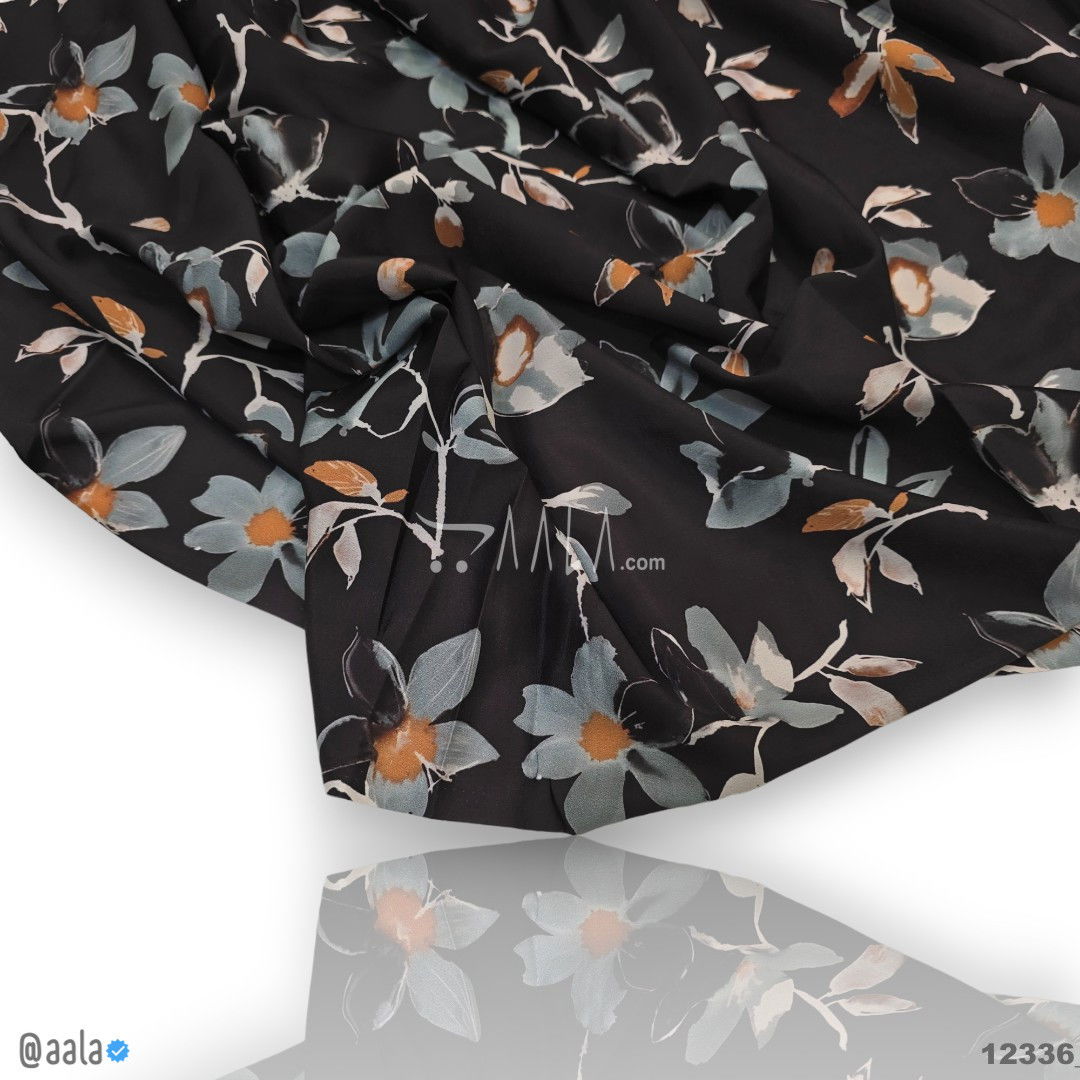 Printed-Silk Crepe Blend 44-Inches PRINTED Per-Metre #12336