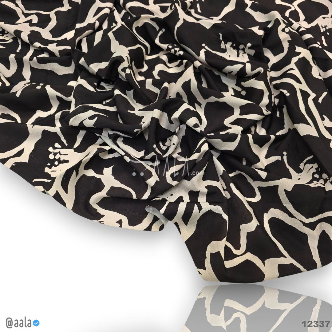 Printed-Silk Crepe Blend 44-Inches PRINTED Per-Metre #12337