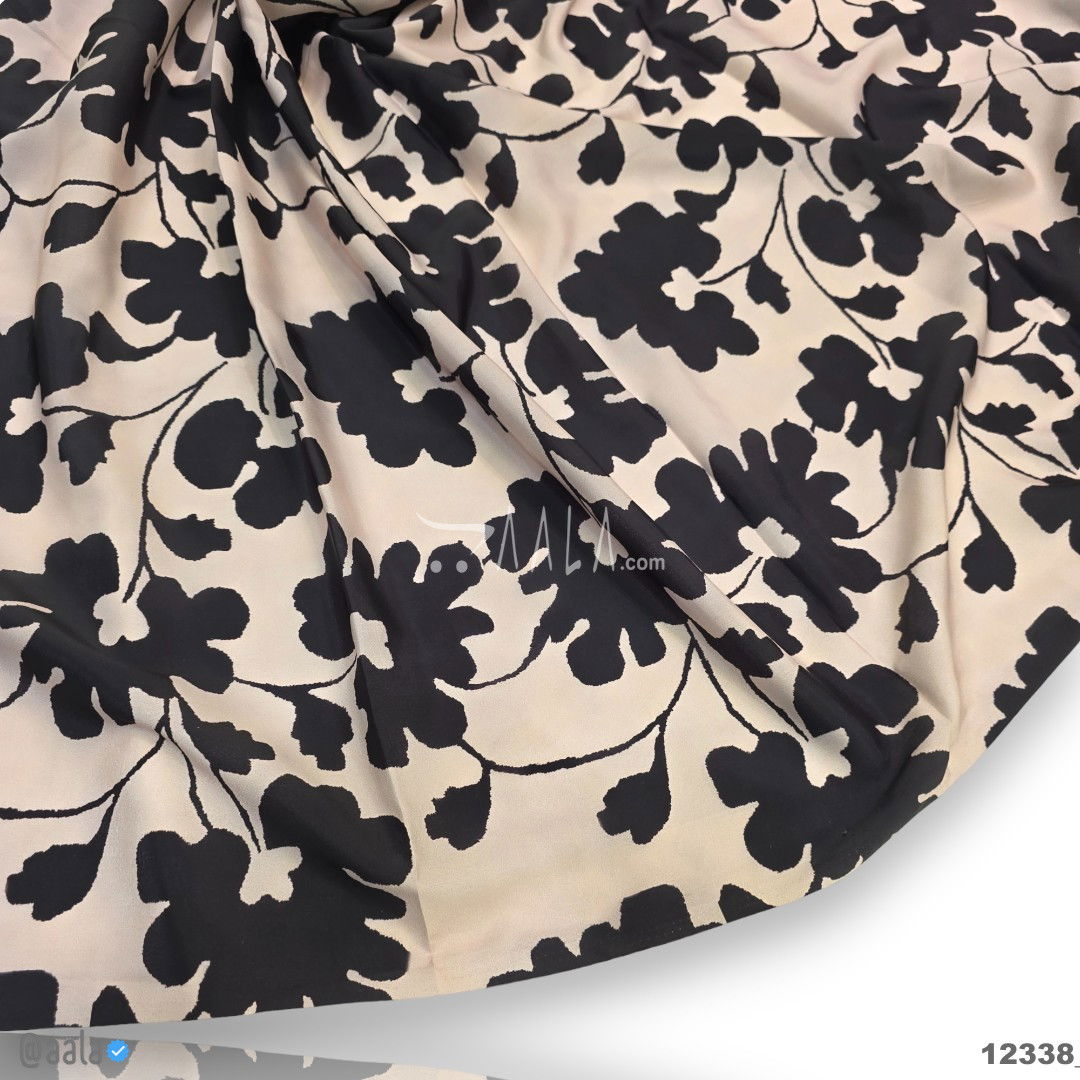 Printed-Silk Crepe Blend 44-Inches PRINTED Per-Metre #12338