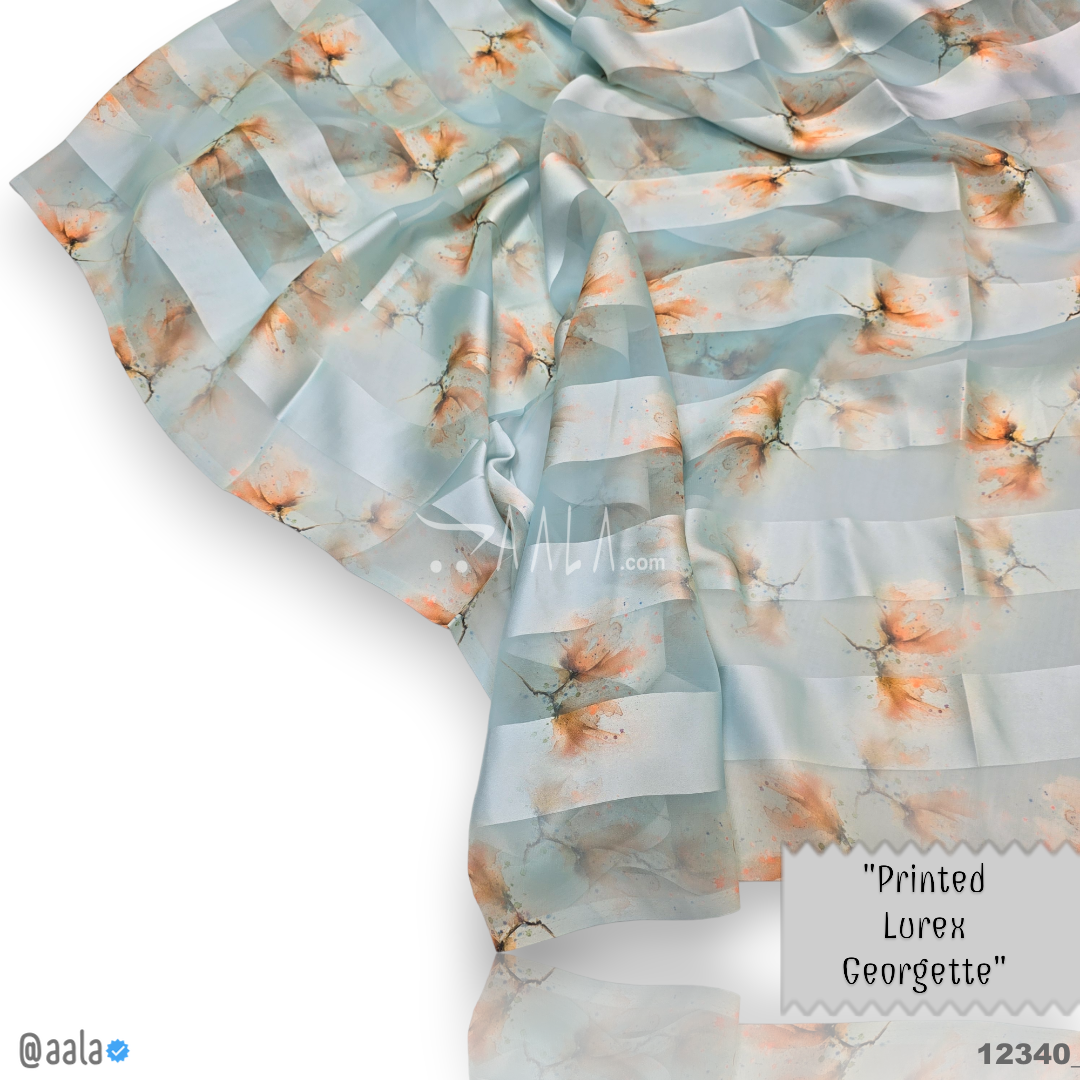 Printed-Lurex Georgette Blend 44-Inches PRINTED Per-Metre 
