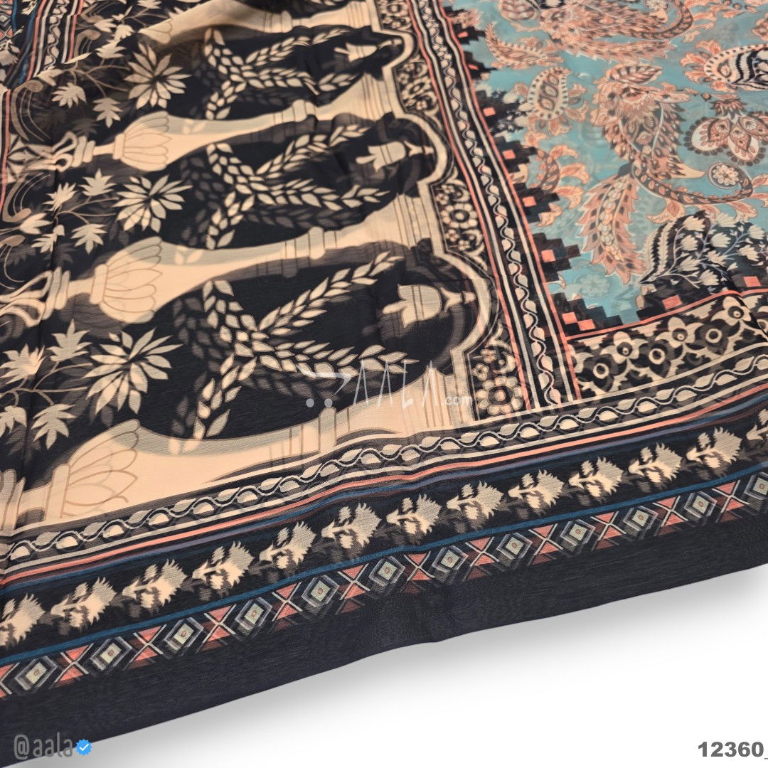 Printed-Tabby Chiffon Blend Dupatta-32-Inches PRINTED 2.25-Metres 