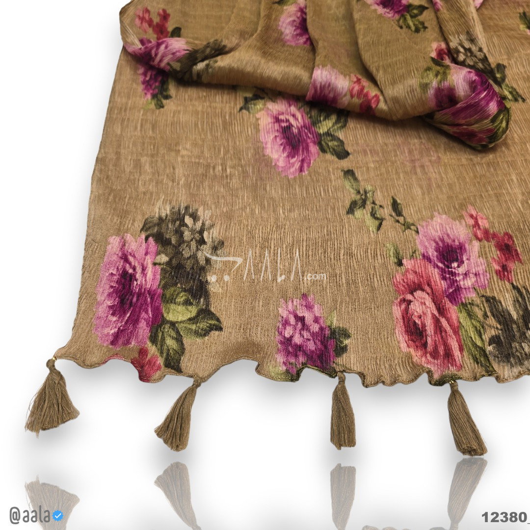 Printed-Crush Silk Blend Dupatta-32-Inches PRINTED 2.25-Metres 
